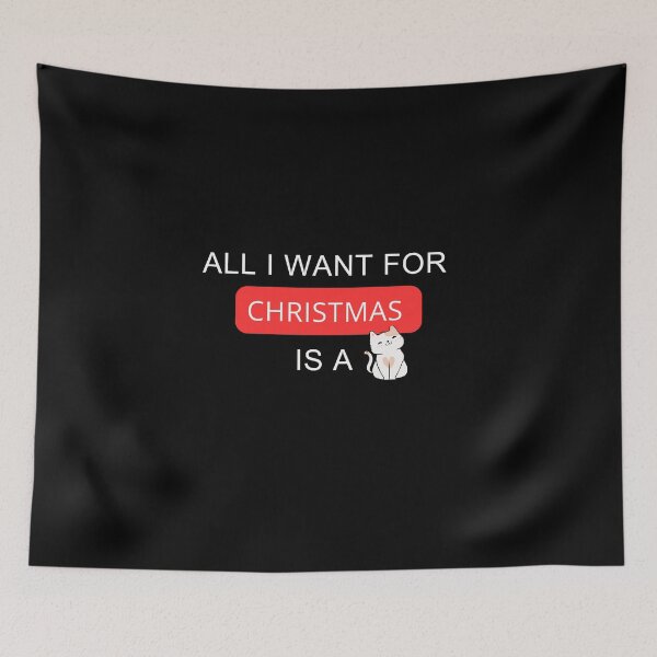 Item preview, All I want for Christmas is a cat designed and sold by SMARTKIT  DESIGNAGENCY.
