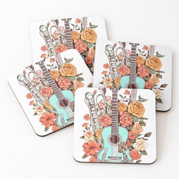 Item preview, Guitar playing and flowers #1 designed and sold by OscarShoping.
