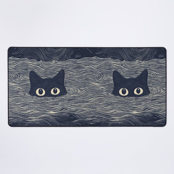 Item preview, Beautiful Retro Black Cat Pattern designed and sold by RetroPrints.
