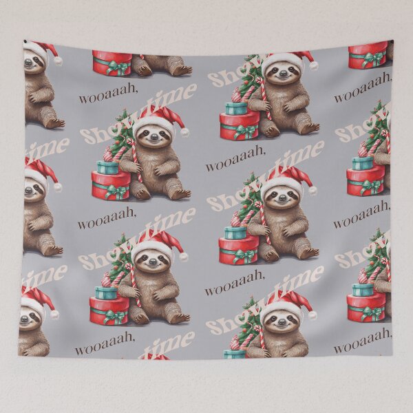 Item preview,  sloth, new sticker, showtime,new stickers, xmas sticker, kawaii sloth, xmas stickers , KAWAII,2025, holidays,gifts, polarbear, ,happy,FOODIESART, designed and sold by FOODIESART.