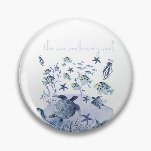 Item preview, Illustration of the seabed with turtles, fish, corals, seahorses in watercolor designed and sold by Marina Braga  Artista en acuarela y diseñadora gráfica.