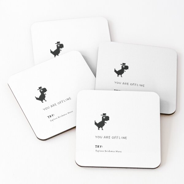Item preview, You are Offline? Try: Explore Brisbane More | Dinosaur Illustration   designed and sold by RM-Journey.