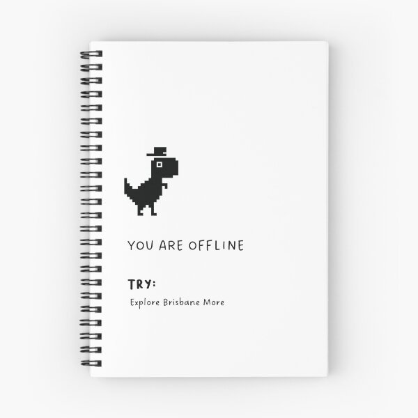 Item preview, You are Offline? Try: Explore Brisbane More | Dinosaur Illustration   designed and sold by RM-Journey.
