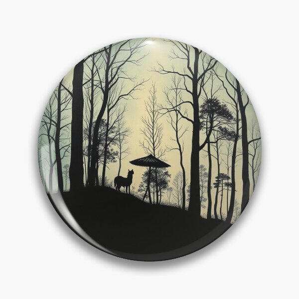 Item preview, Enchanting Forest Landscape Silhouette Background" designed and sold by hjian8219.
