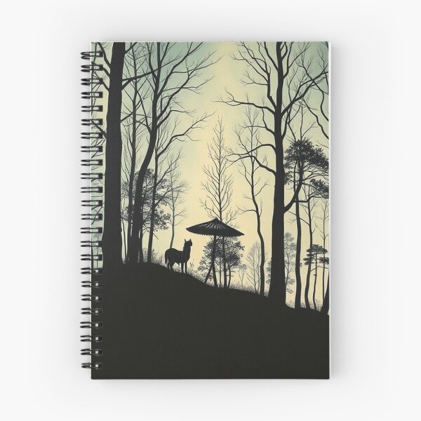 Item preview, Enchanting Forest Landscape Silhouette Background" designed and sold by hjian8219.