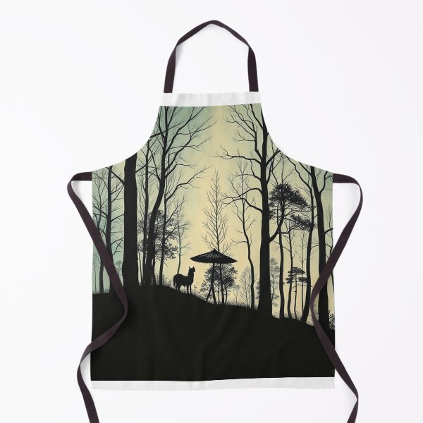 Item preview, Enchanting Forest Landscape Silhouette Background" designed and sold by hjian8219.