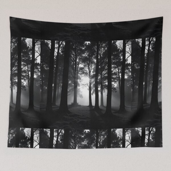 Item preview, Mystical Forest Silhouettes: Shadows of Nature" designed and sold by hjian8219.