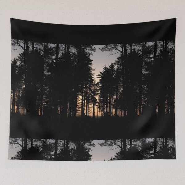 Item preview, Enchanting Forest Landscape Silhouette Background" designed and sold by hjian8219.
