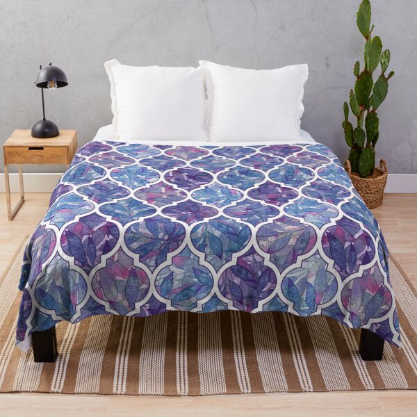 Item preview, Blue violet ogee pattern designed and sold by PP-Patterns.