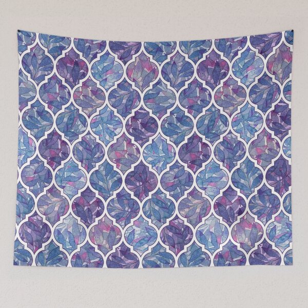 Item preview, Blue violet ogee pattern designed and sold by PP-Patterns.