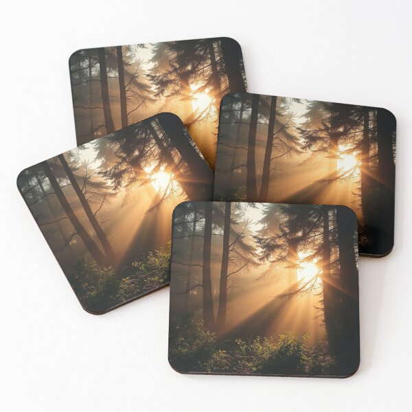 Item preview, Enchanting Forest Landscape Silhouette Background" designed and sold by hjian8219.