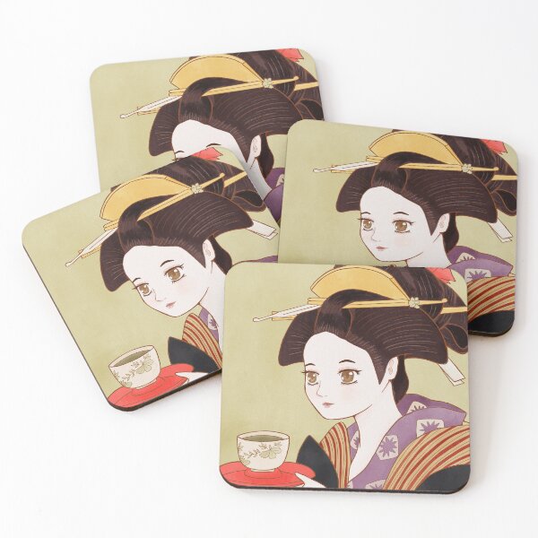 Item preview, Cute Japanese Edo Period woman anime style illustration designed and sold by MariOyama.