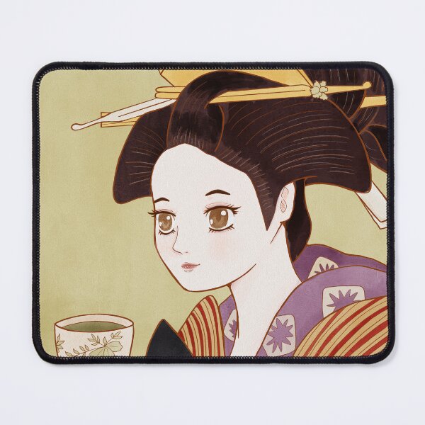 Item preview, Cute Japanese Edo Period woman anime style illustration designed and sold by MariOyama.