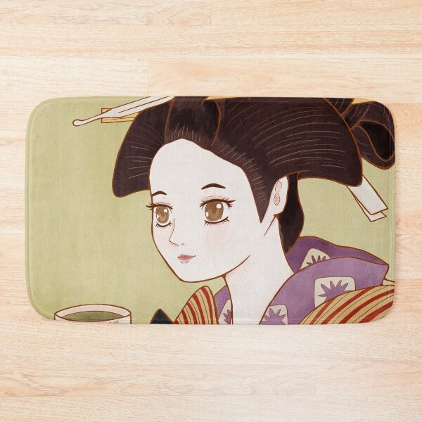 Artikelvorschau, Illustration einer niedlichen japanischen Frau aus der Edo-Zeit im Anime-Stil entworfen und verkauft von MariOyama.