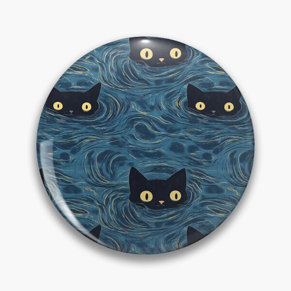 Item preview, Retro Black Cats Pattern designed and sold by RetroPrints.