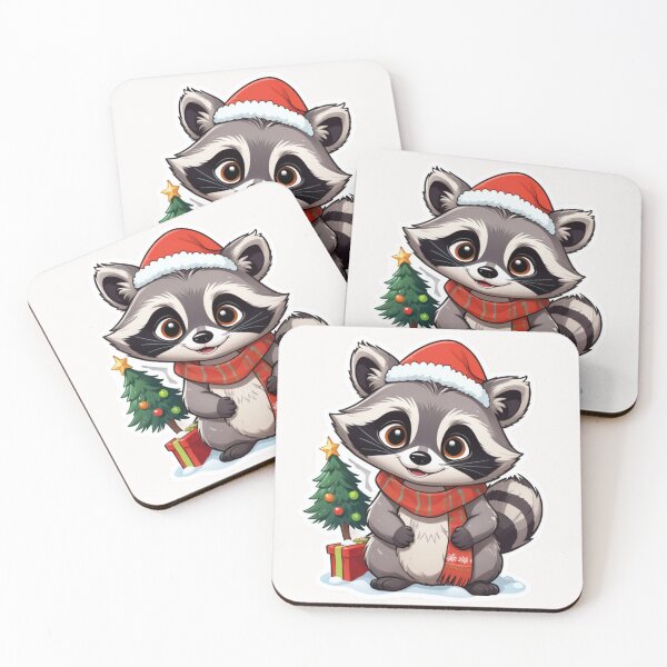 Item preview, Christmas Cartoon Racoon designed and sold by Krieghorn.