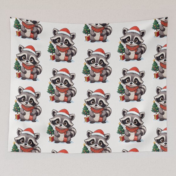 Item preview, Christmas Cartoon Racoon designed and sold by Krieghorn.