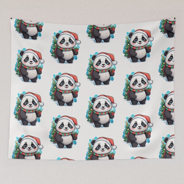 Item preview, Christmas Cartoon Panda designed and sold by Krieghorn.