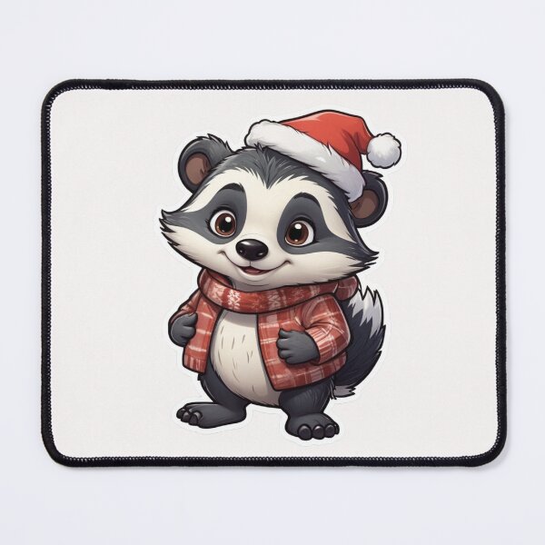 Item preview, Christmas Cartoon Badger designed and sold by Krieghorn.