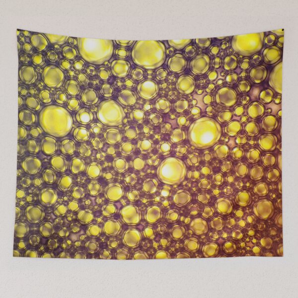 Item preview, Foam bubbles purple blue yellow microscope 40x designed and sold by Denis Rösler.