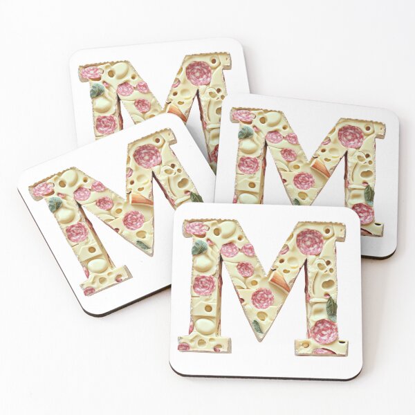 Item preview, Uppercase letter M font in Cheddar cheese style designed and sold by Jasava Shop.