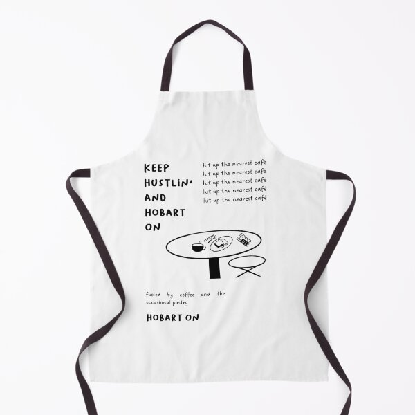 Item preview, Keep Hustlin' and Hobart On | Café Table and Chair Illustration designed and sold by RM-Journey.