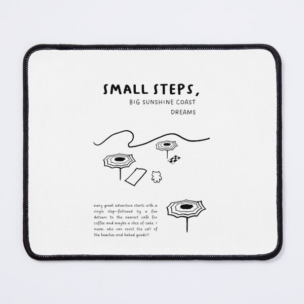 Item preview, Small Steps, Big Sunshine Coast Dreams | Cute Beach Scenery Illustration designed and sold by RM-Journey.