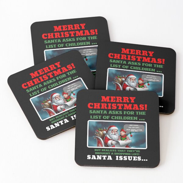 Item preview, Merry Christmas - Santa Issues - Santa Mixed Up The List Of Children With A Shopping List designed and sold by Manic Merch Designs.