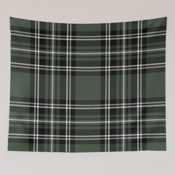 Item preview, Olive Green, Soft Ivory, and Black Big Tartan Pattern designed and sold by ModdiesColors.
