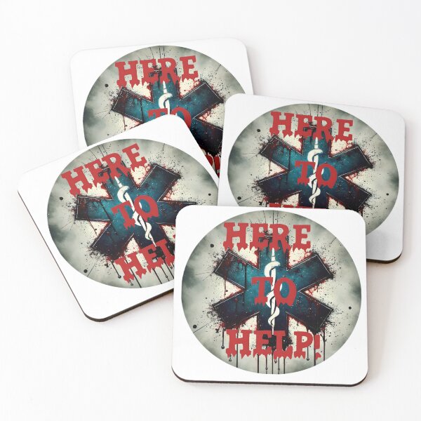 Item preview, EMS Sticker, "here to help" designed and sold by Sticker Vet.