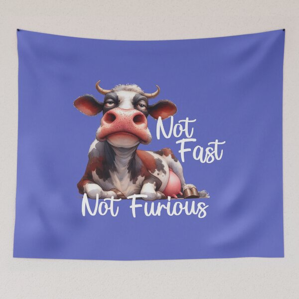 Item preview, Funny Cow, Not Fast, Not Furious designed and sold by BlackZebraArt.