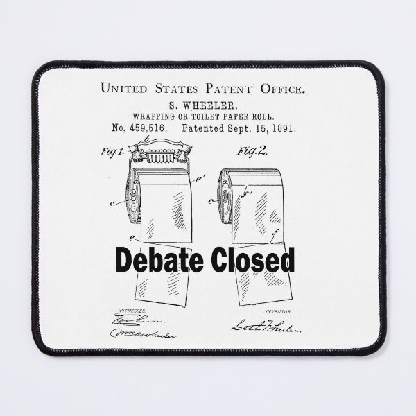 Item preview, Over Under Toilet Paper Debate Ended designed and sold by BlackZebraArt.