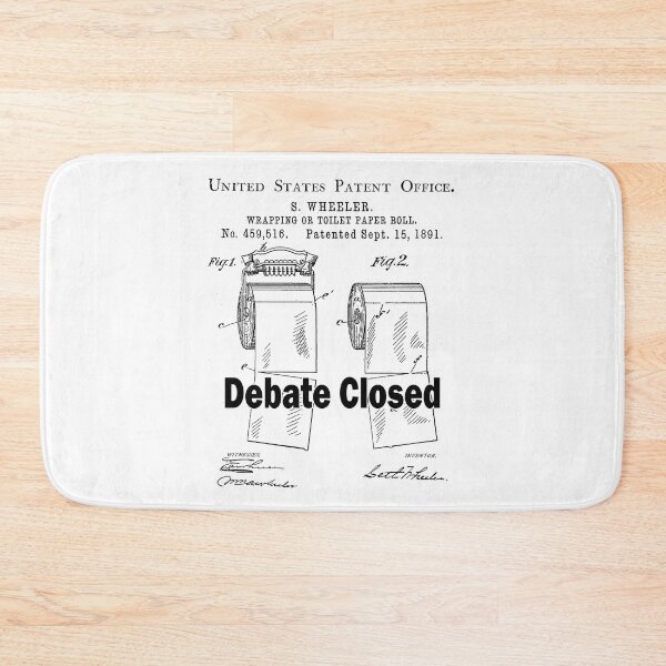 Item preview, Over Under Toilet Paper Debate Ended designed and sold by BlackZebraArt.