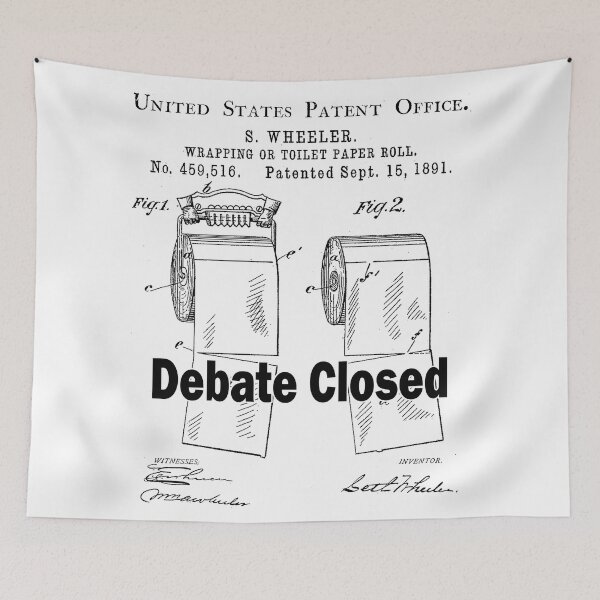 Item preview, Over Under Toilet Paper Debate Ended designed and sold by BlackZebraArt.