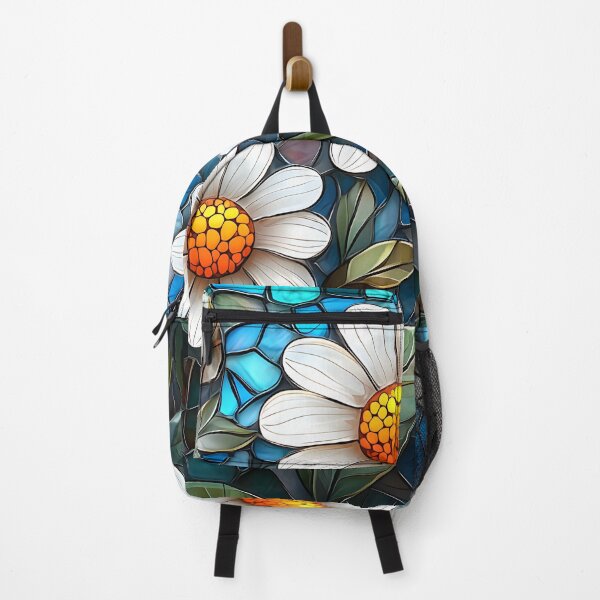 Item preview, Stained Glass of Daisies in Blues designed and sold by Cozirlax.