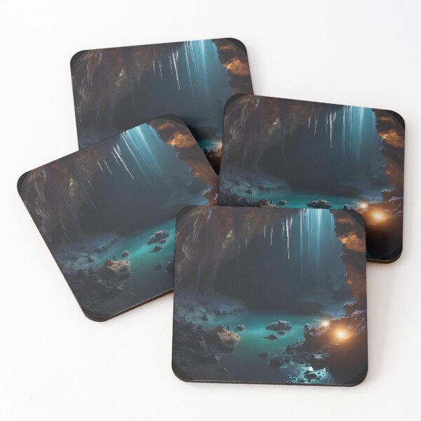 Item preview, Glowing Minerals in Crystal Cave And Underground Lake 01 designed and sold by kjp-design.