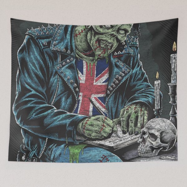 Item preview, Distressed Zombie Punk Rocker Mohican Monster Sketch designed and sold by paulo silveira.
