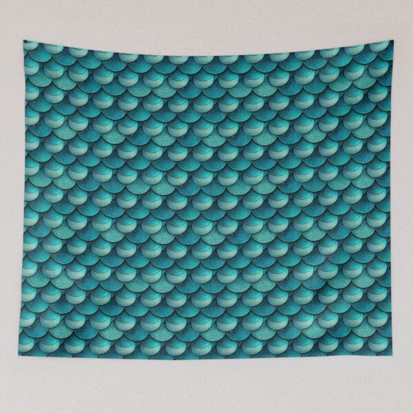 Item preview, Aqua Blue Scale designed and sold by wintervsfall.