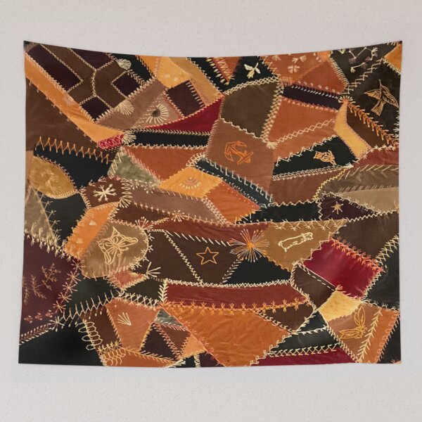 Item preview, 19th century Crazy Quilt designed and sold by RedLeafPine.