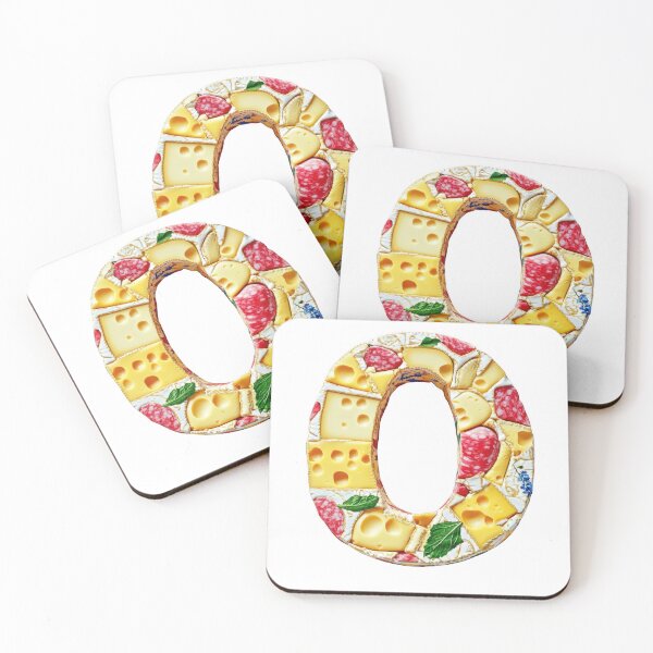 Item preview, Uppercase letter O font in Cheddar cheese style designed and sold by Jasava Shop.