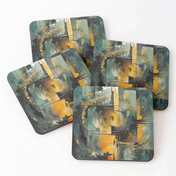 Item preview, Abstract Art - Blue and Gold 03 designed and sold by kjp-design.