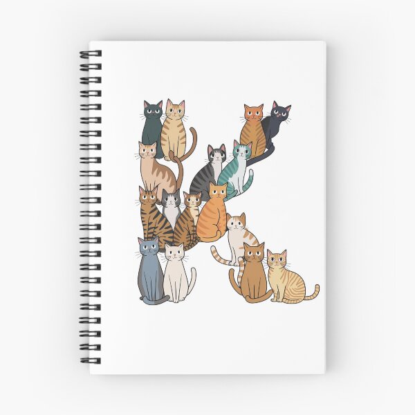 Item preview, Colorful Cat Gathering Art Print K design letter designed and sold by ArtSeeker01.