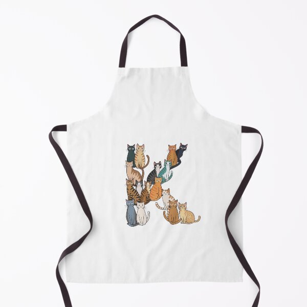 Item preview, Colorful Cat Gathering Art Print K design letter designed and sold by ArtSeeker01.