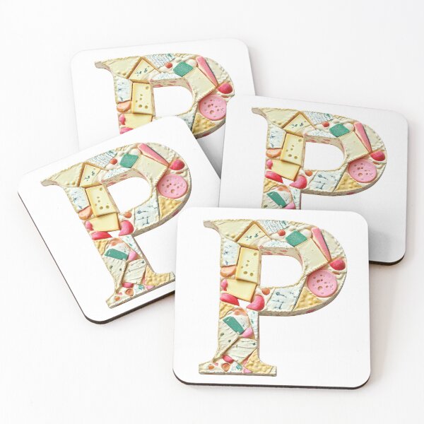 Item preview, Uppercase letter P font in Cheddar cheese style designed and sold by Jasava Shop.