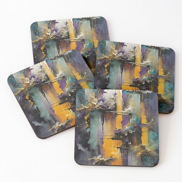 Item preview, Abstract Art - Blue and Gold 04 designed and sold by kjp-design.