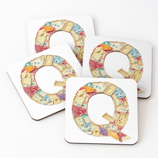 Item preview, Uppercase letter Q font in Cheddar cheese style designed and sold by Jasava Shop.