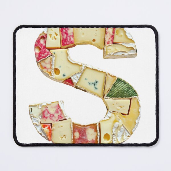 Item preview, Uppercase letter S font in Cheddar cheese style designed and sold by Jasava Shop.