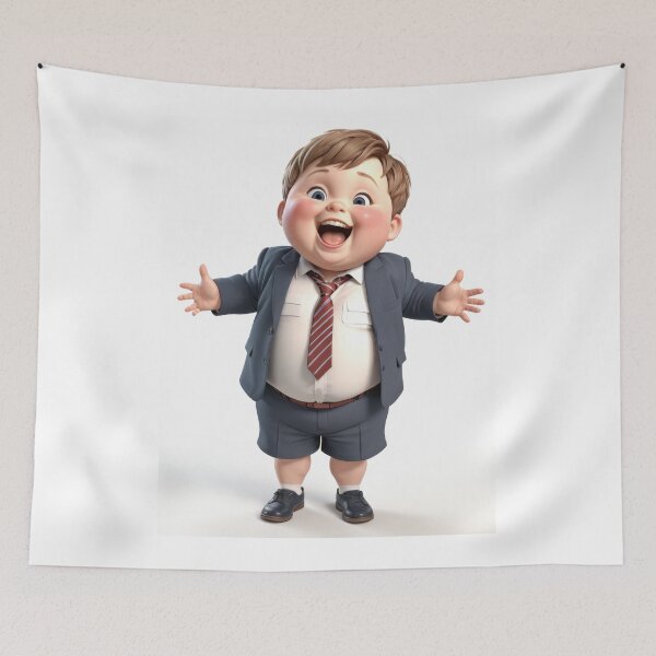 Item preview, Happy Chubby a business Boy with Open Arms. designed and sold by yeekazar.