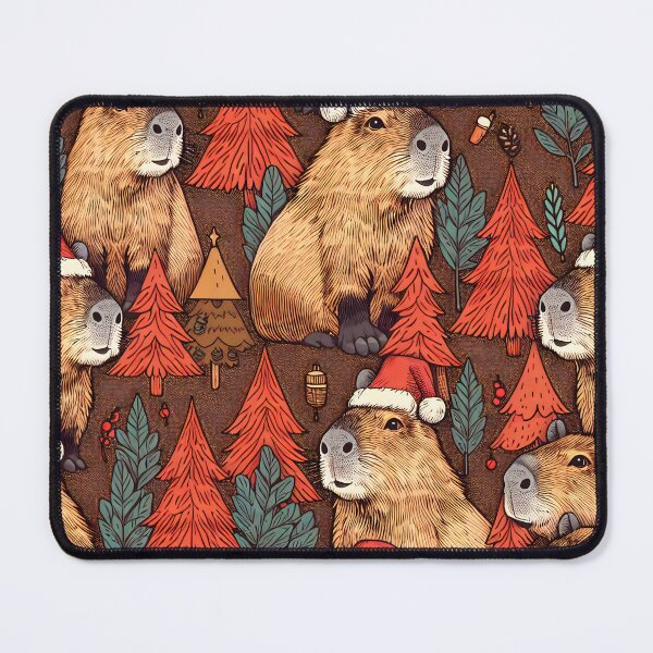 Item preview, Ca[ybara Christmas Wallpaper designed and sold by Travelcases.