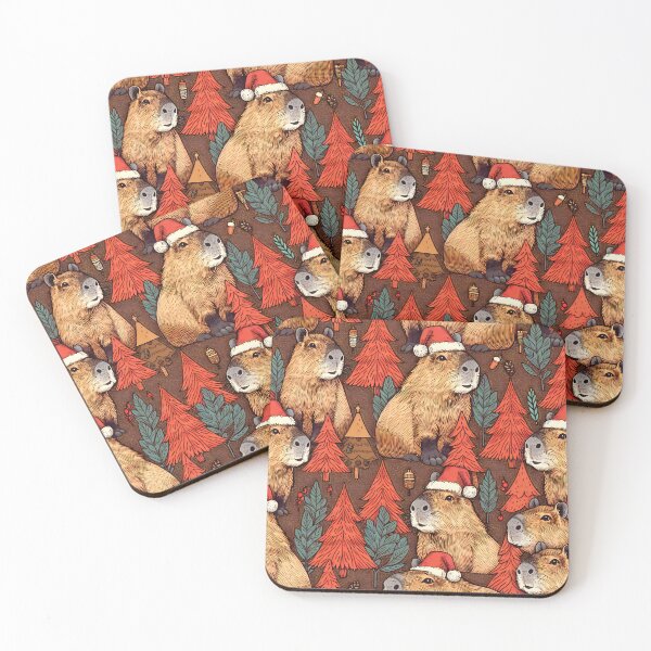 Item preview, Ca[ybara Christmas Wallpaper designed and sold by Travelcases.